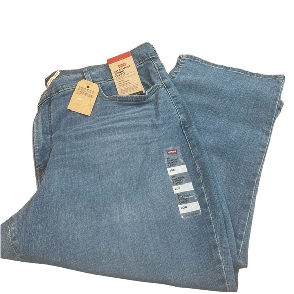 Levi Strauss Size 20W 311 Skinny Capri Jeans Midrise tummy slimming Denim NWT - Picture 1 of 7